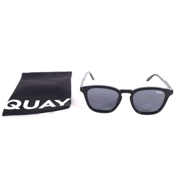 Quay Australia JACKPOT Rounded Square Sunglasses - Black / Smoke RX - NWT - Picture 8 of 8